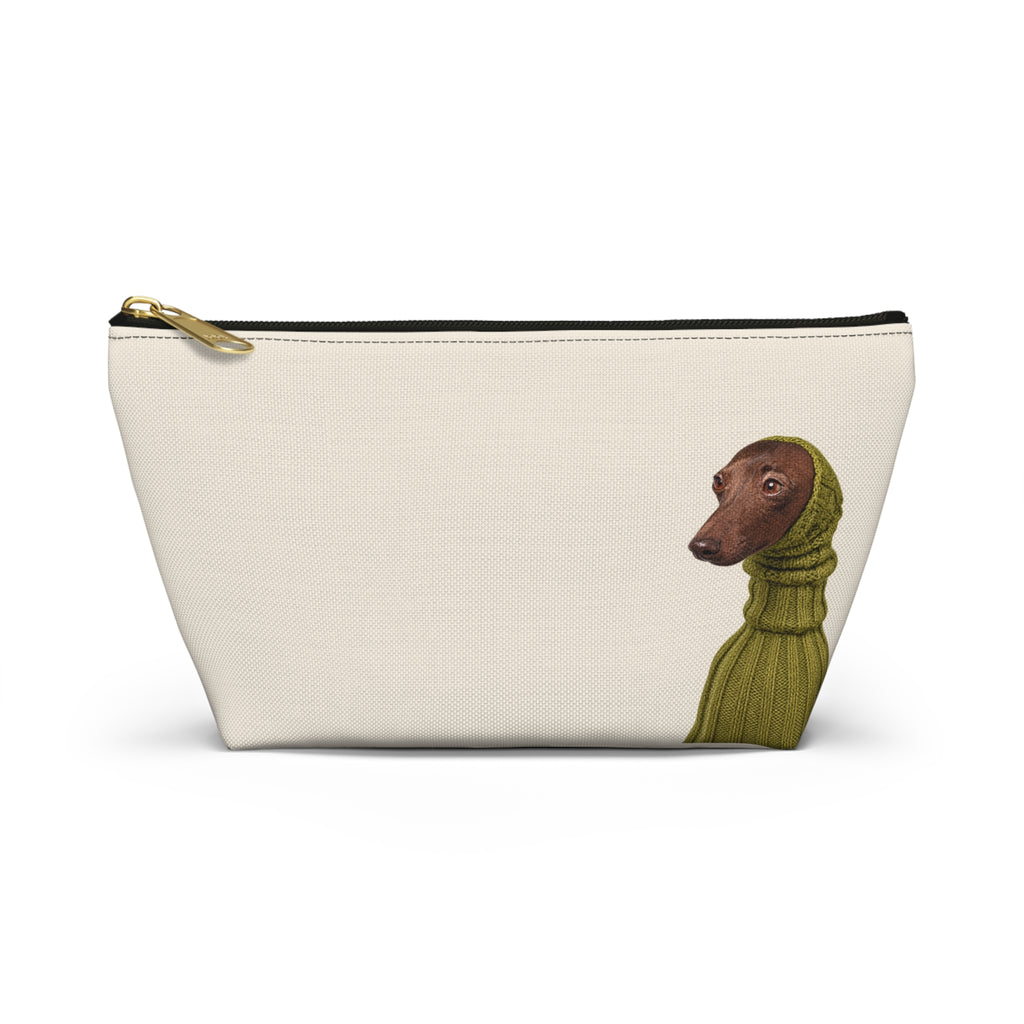 Dachshund makeup pouch with printed dog artwork — image 5 of 18