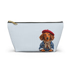 Dachshund makeup pouch with printed dog artwork — image 4 of 8