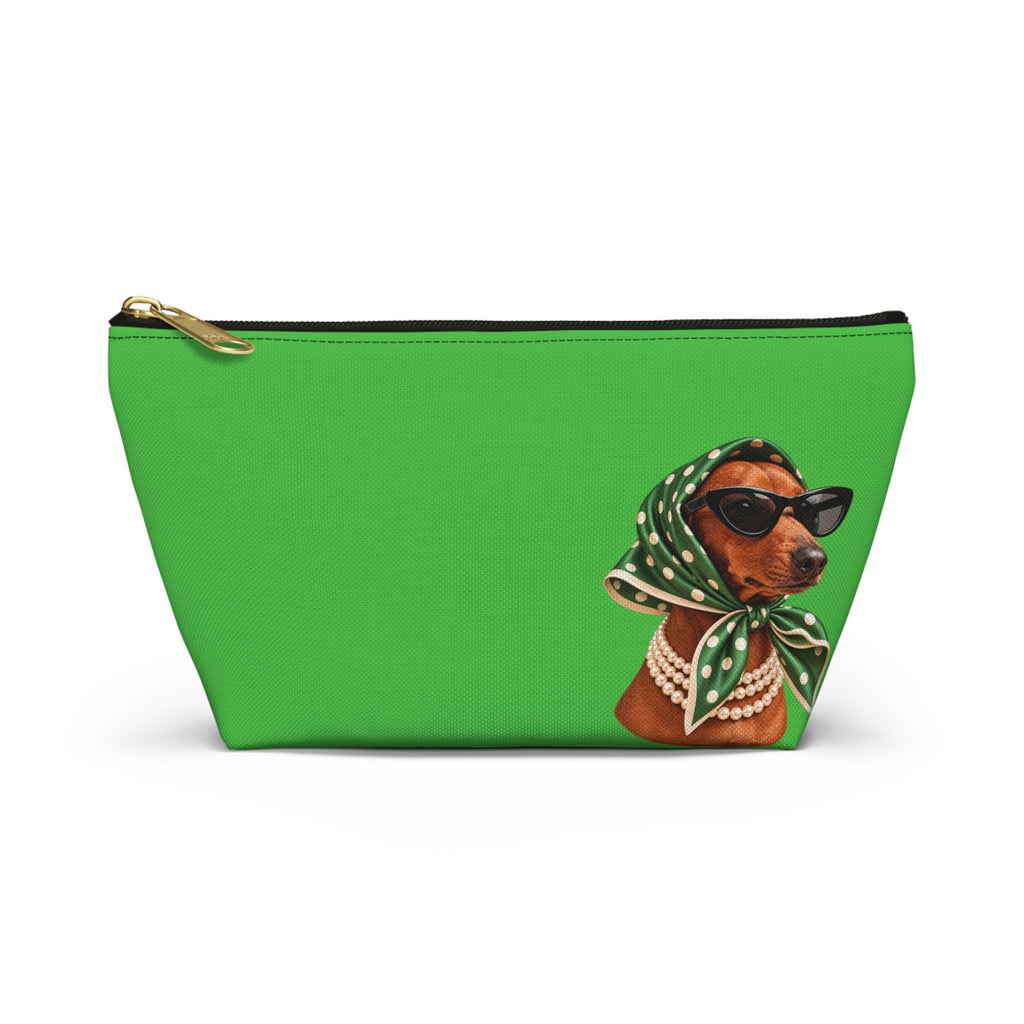 Dachshund makeup pouch with printed dog artwork — image 5 of 18