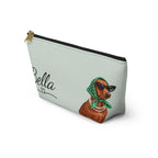 Dachshund makeup pouch with printed dog artwork — image 3 of 7