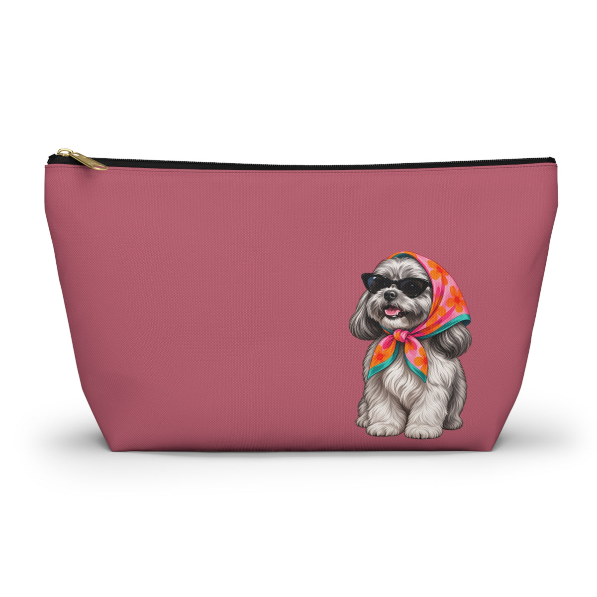 Shih Tzu makeup pouch with printed dog artwork — image 2 of 6