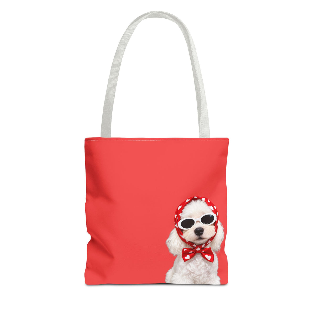 Poodle tote bag with printed dog artwork — image 2 of 6