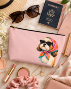 Dog-themed makeup pouch with printed dog artwork — image 7 of 15