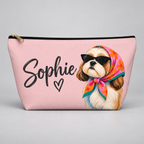 Dog-themed makeup pouch with printed dog artwork — image 11 of 15