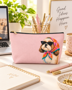 Dog-themed makeup pouch with printed dog artwork — image 12 of 15
