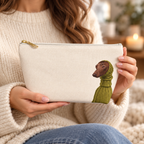 Dachshund makeup pouch with printed dog artwork — image 10 of 18