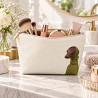 Dachshund makeup pouch with printed dog artwork — image 11 of 18