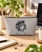 Dog-themed makeup pouch with printed dog artwork — image 2 of 9
