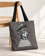 Dachshund tote bag with printed dog artwork — image 3 of 5