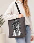 Dachshund tote bag with printed dog artwork — image 4 of 5