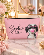 Shih Tzu makeup pouch with printed dog artwork — image 5 of 9