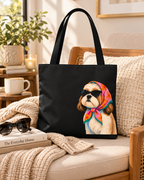 Shih Tzu tote bag with printed dog artwork — image 8 of 13