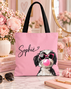 Shih Tzu tote bag with printed dog artwork — image 2 of 13