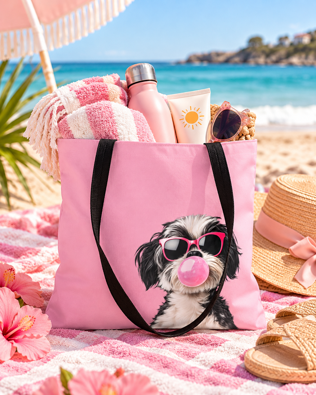 Shih Tzu tote bag with printed dog artwork — image 9 of 13