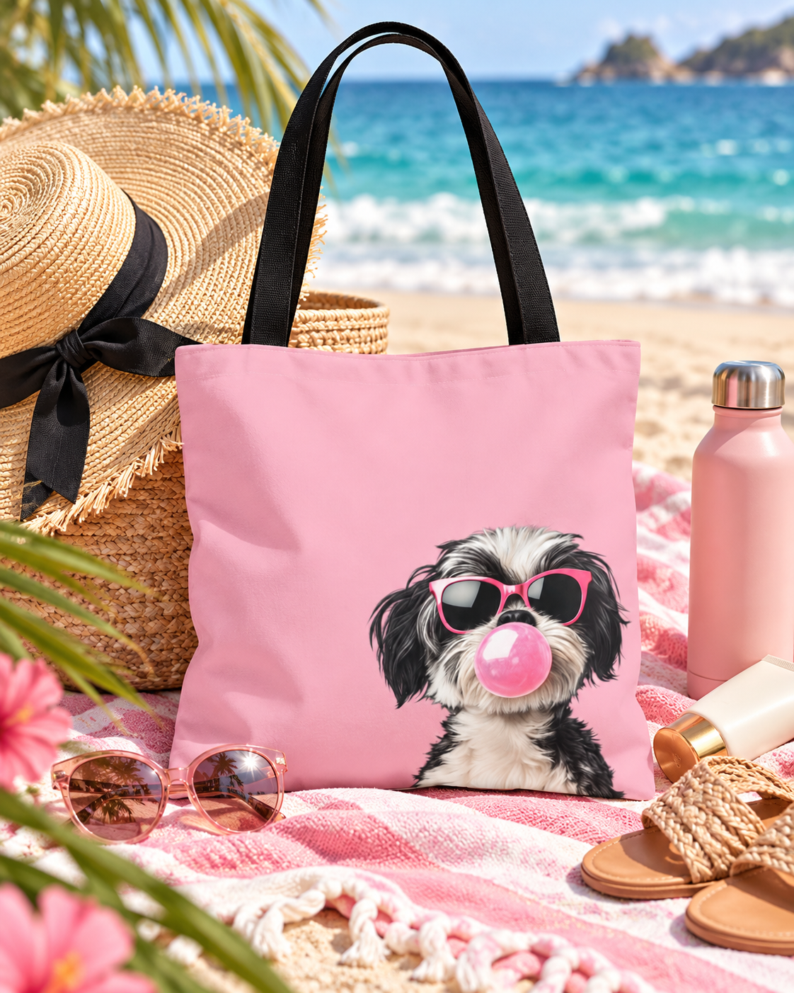 Shih Tzu tote bag with printed dog artwork — image 10 of 13