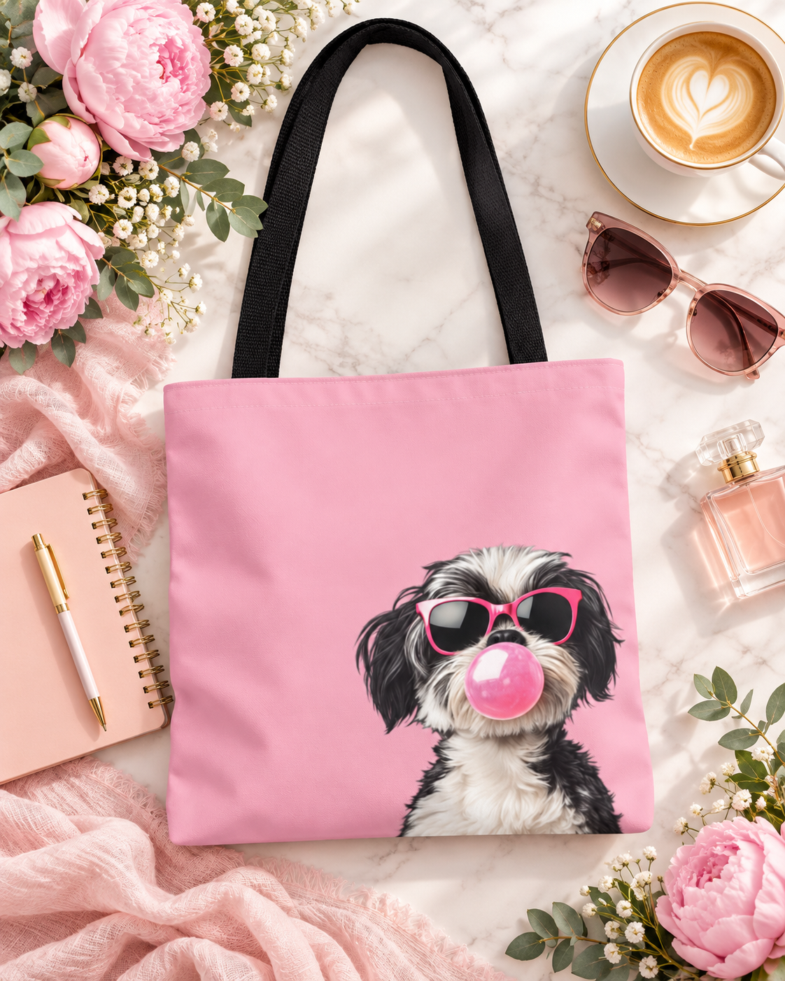 Shih Tzu tote bag with printed dog artwork — image 11 of 13