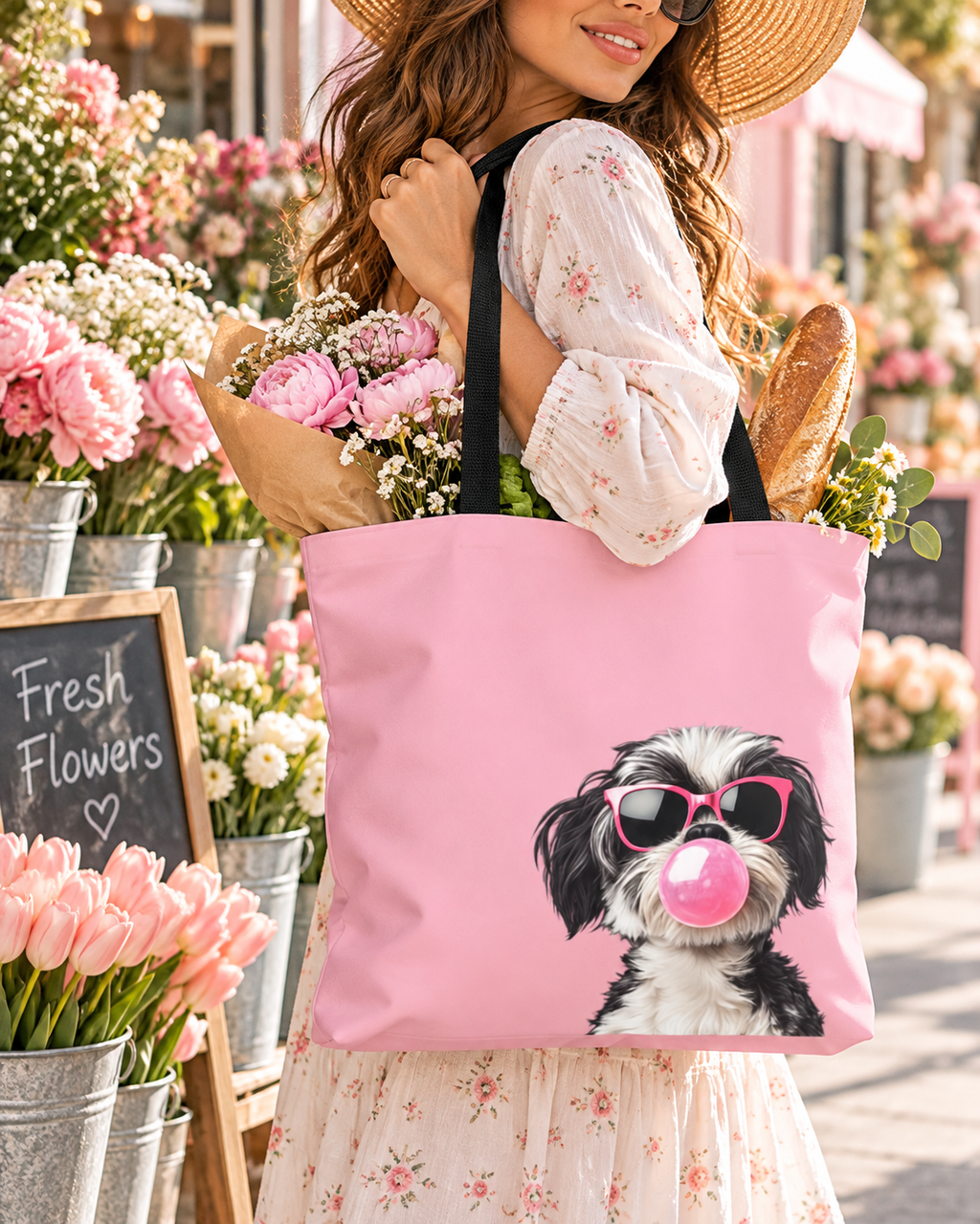 Shih Tzu tote bag with printed dog artwork — image 13 of 13