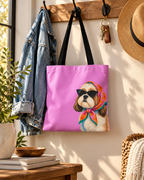 Shih Tzu tote bag with printed dog artwork — image 8 of 10