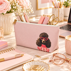 Poodle makeup pouch with printed dog artwork — image 10 of 16