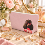 Poodle makeup pouch with printed dog artwork — image 15 of 16