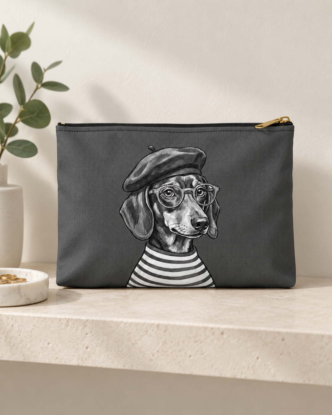 Dachshund accessory pouch with printed dog artwork — image 6 of 9