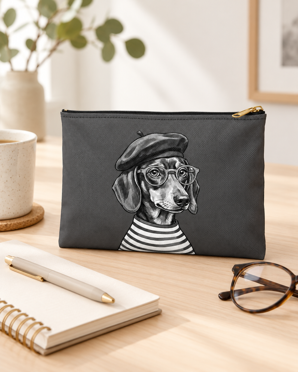 Dachshund accessory pouch with printed dog artwork — image 7 of 9