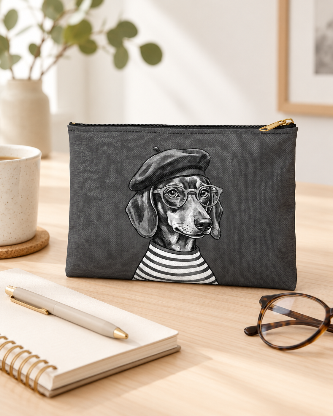 Dachshund accessory pouch with printed dog artwork — image 7 of 9
