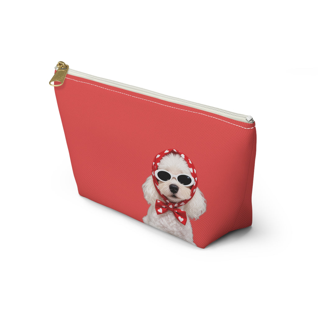 Poodle makeup pouch with printed dog artwork — image 7 of 7