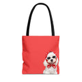 Poodle tote bag with printed dog artwork — image 1 of 6