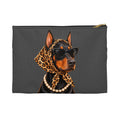 Doberman makeup pouch with printed dog artwork — image 3 of 5