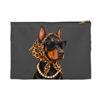 Doberman makeup pouch with printed dog artwork — image 3 of 5