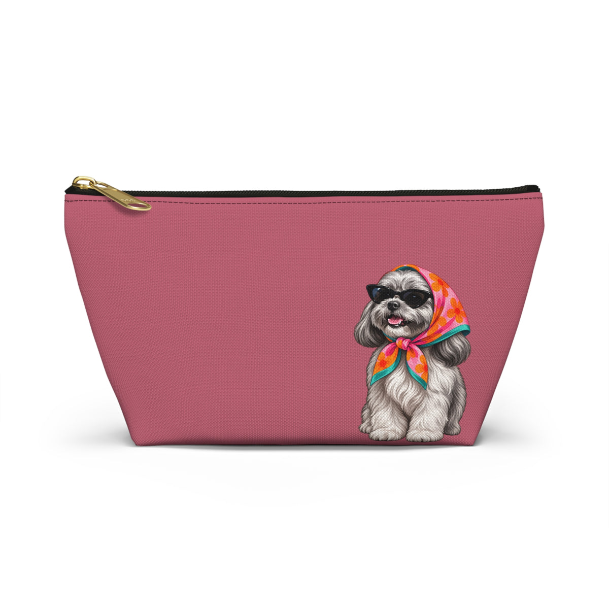 Shih Tzu makeup pouch with printed dog artwork — image 4 of 6