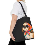Shih Tzu tote bag with printed dog artwork — image 2 of 13
