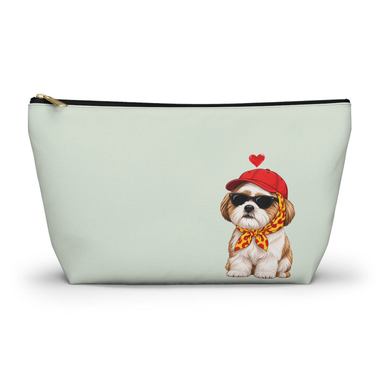Shih Tzu makeup pouch with printed dog artwork — image 2 of 4