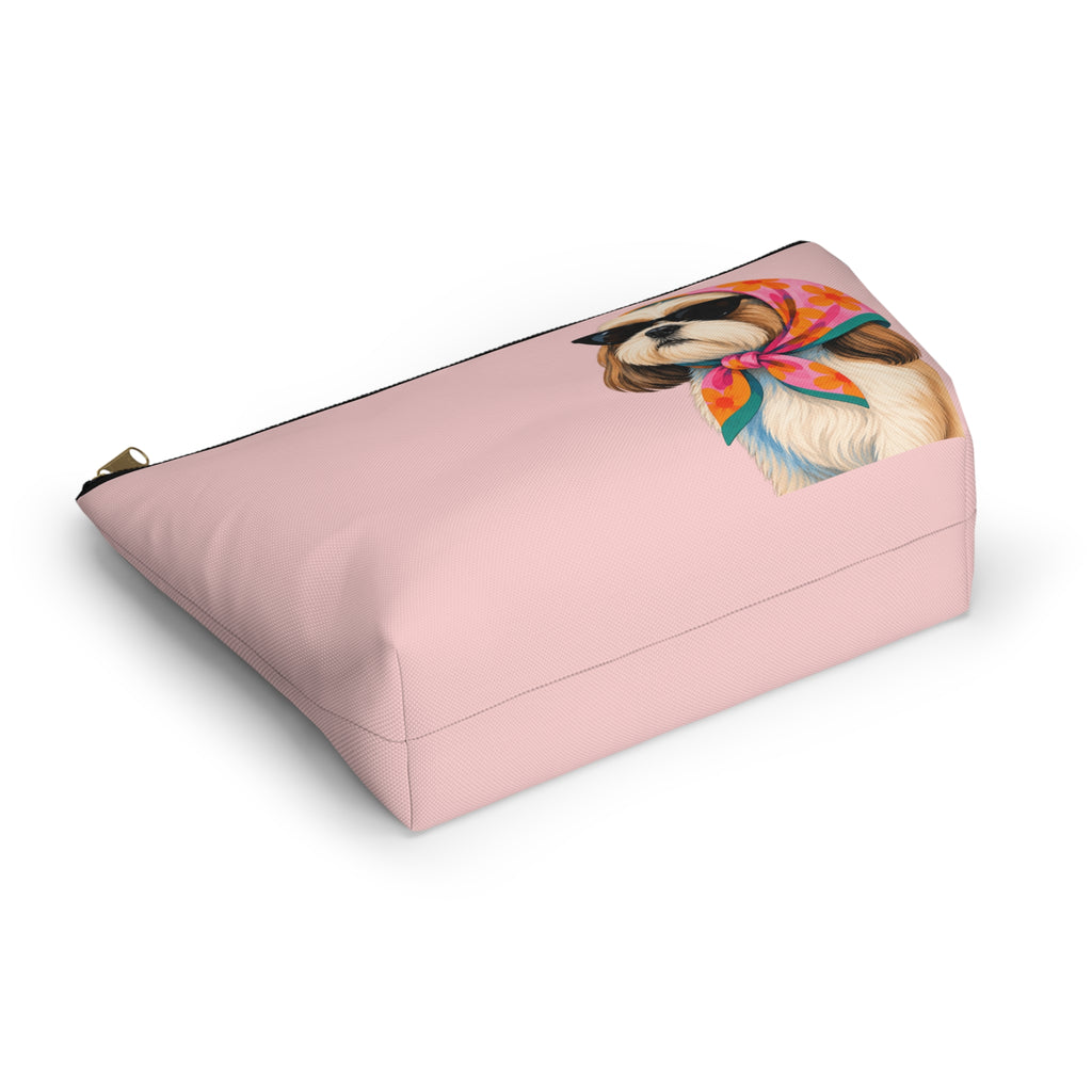 Dog-themed makeup pouch with printed dog artwork — image 5 of 15