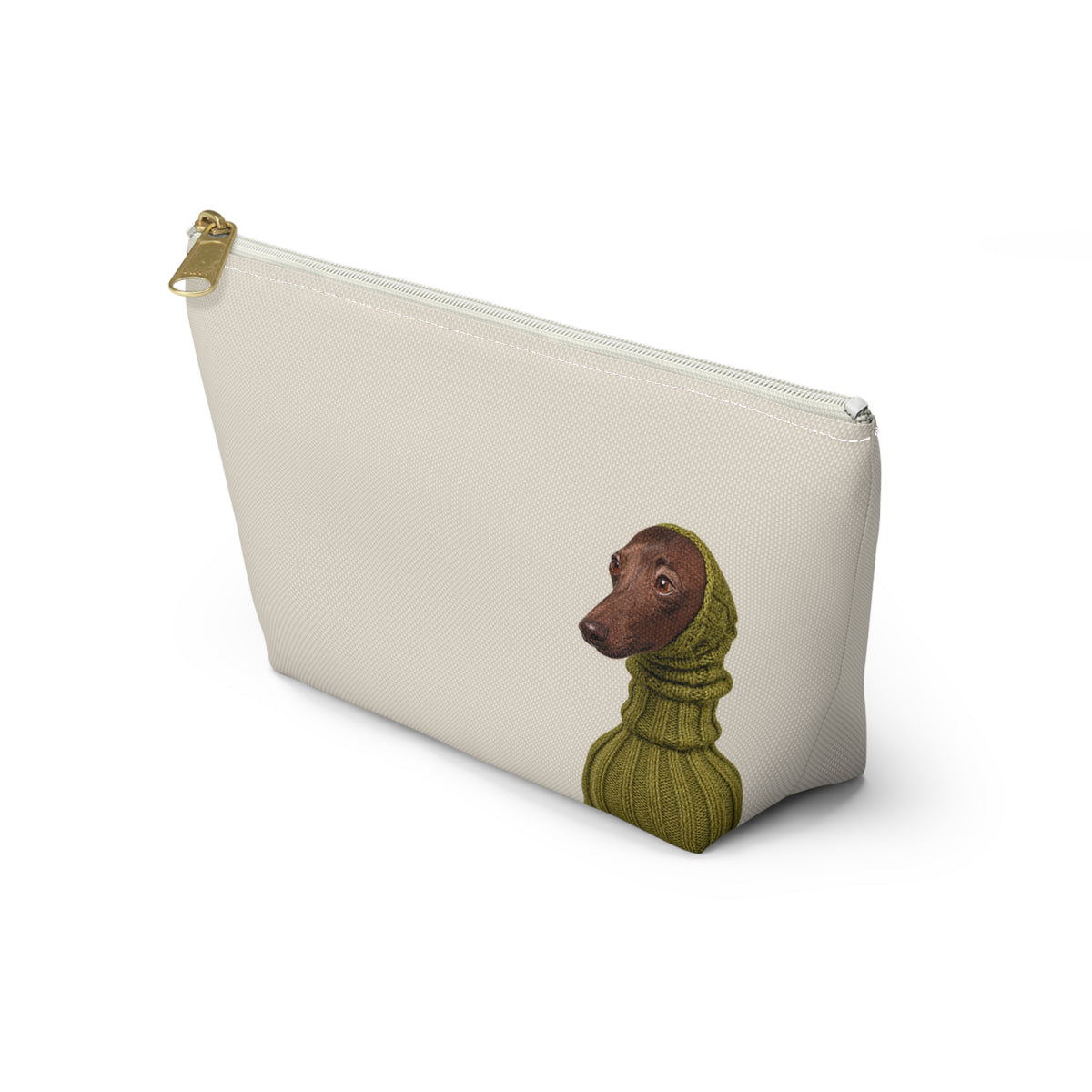 Dachshund makeup pouch with printed dog artwork — image 7 of 18