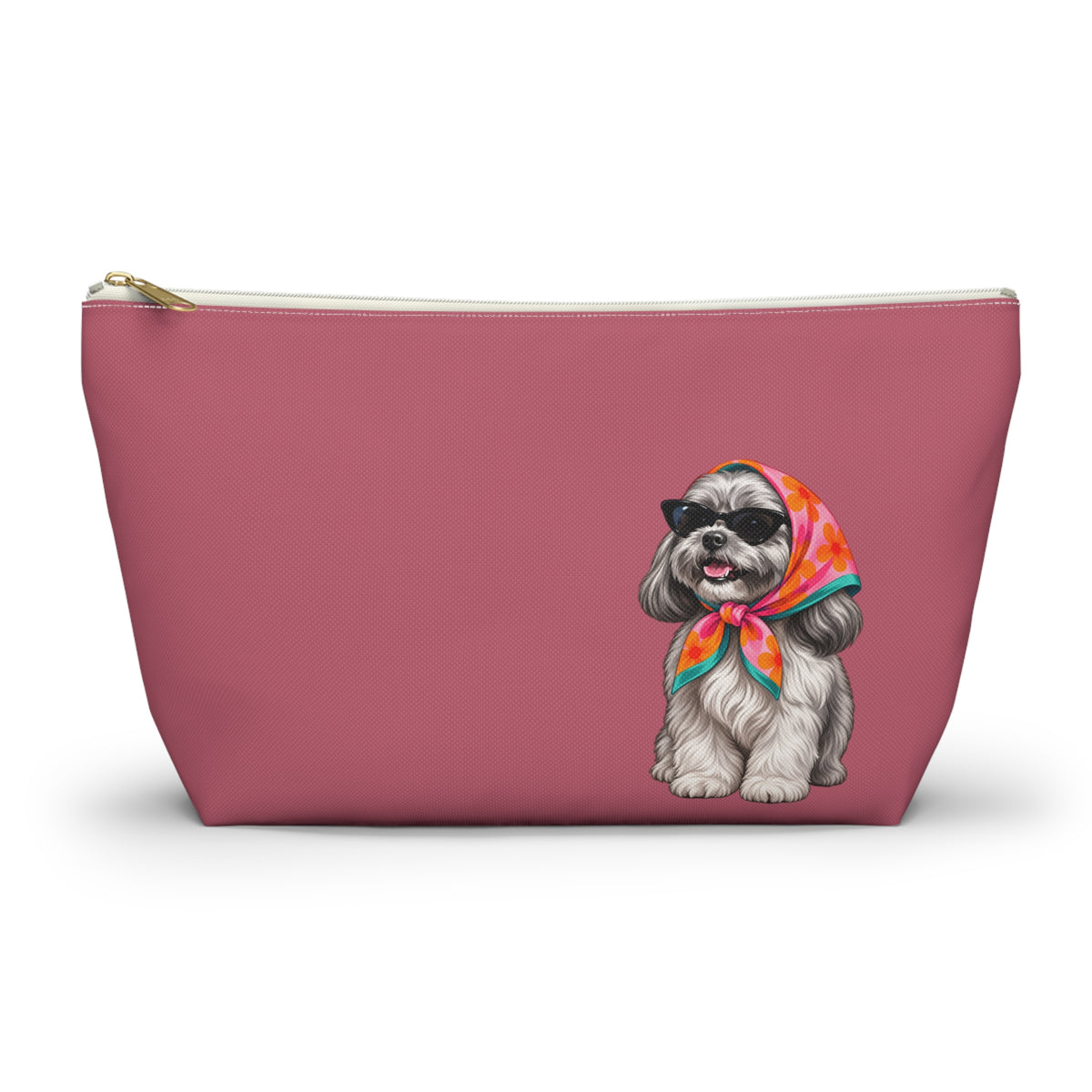 Shih Tzu makeup pouch with printed dog artwork — image 3 of 6