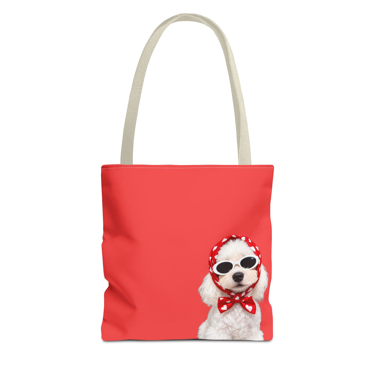 Poodle tote bag with printed dog artwork — image 3 of 6