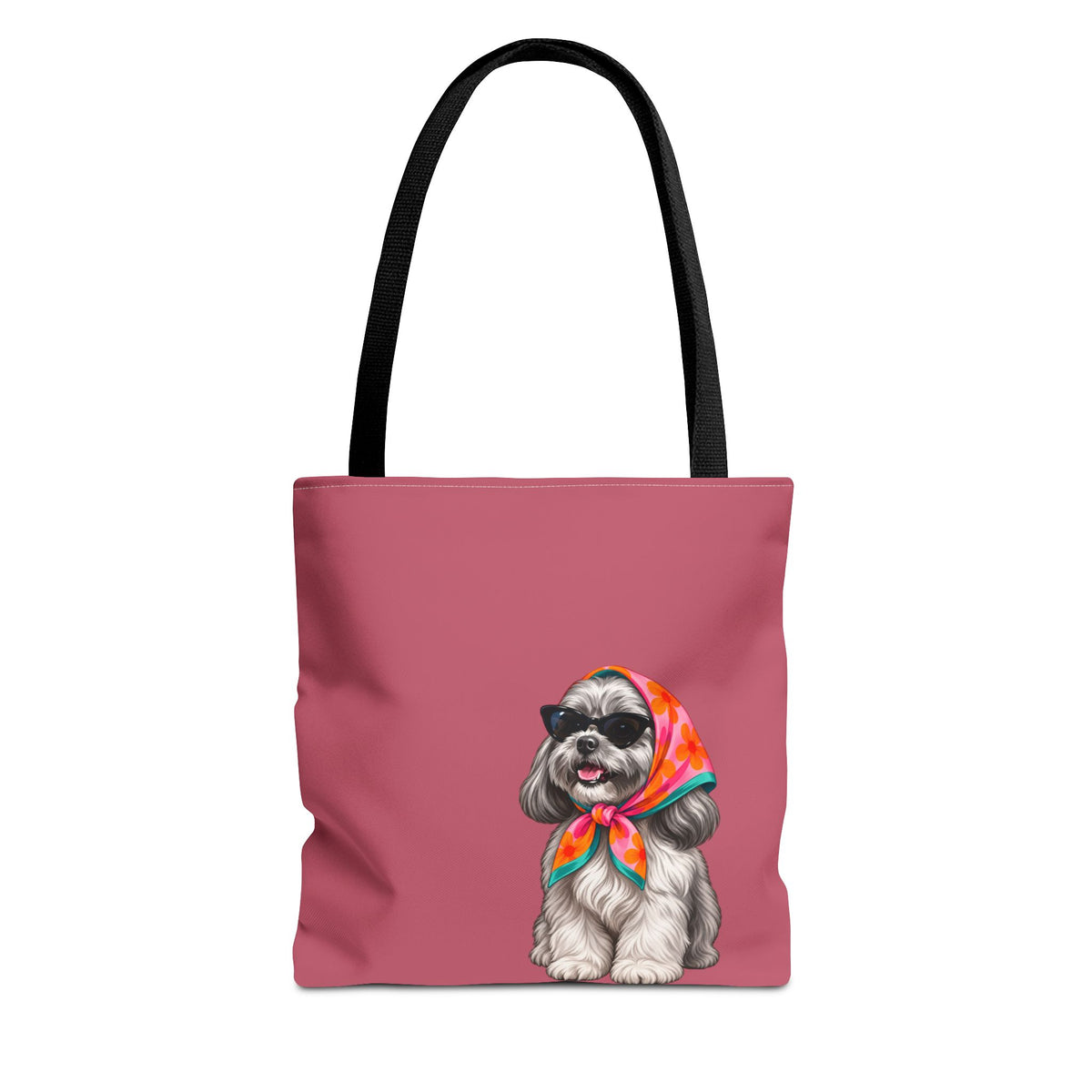 Shih Tzu tote bag with printed dog artwork — image 1 of 6