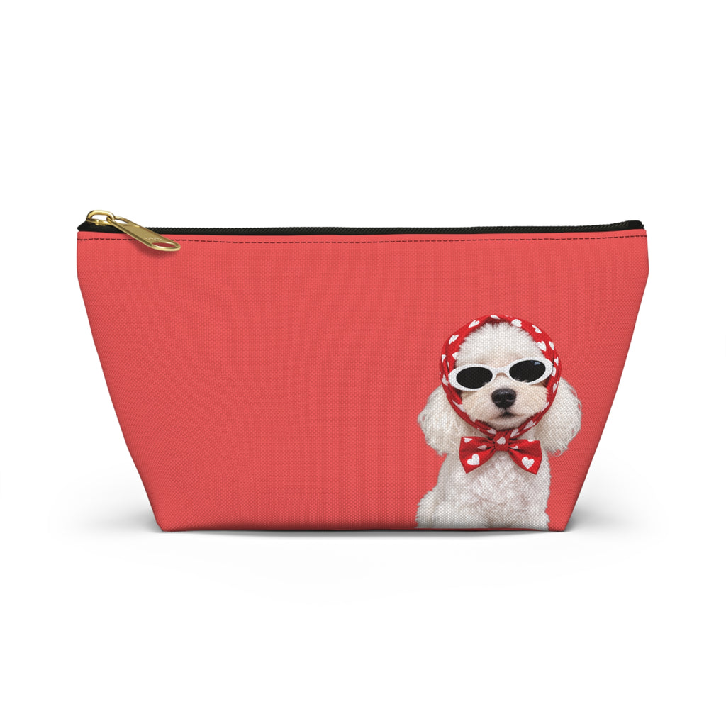 Poodle makeup pouch with printed dog artwork — image 5 of 7
