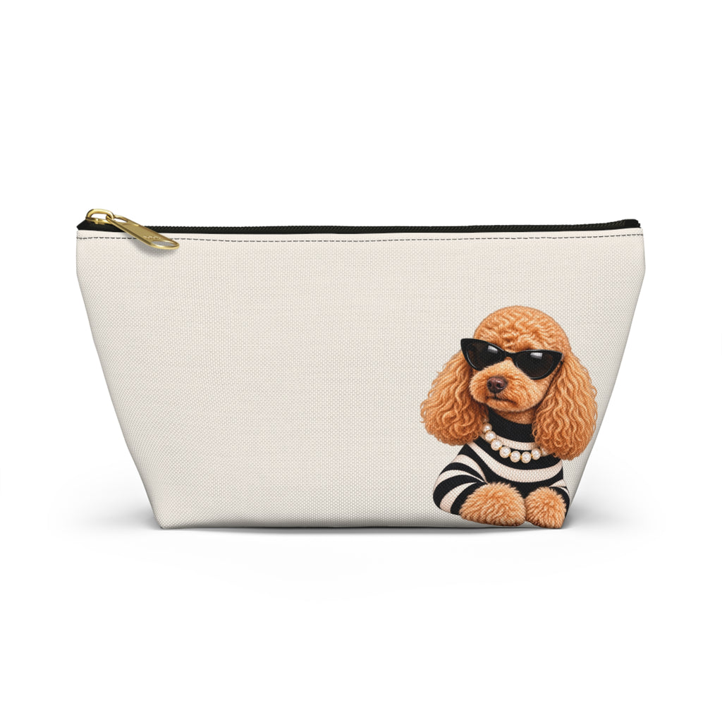 Poodle makeup pouch with printed dog artwork — image 4 of 4
