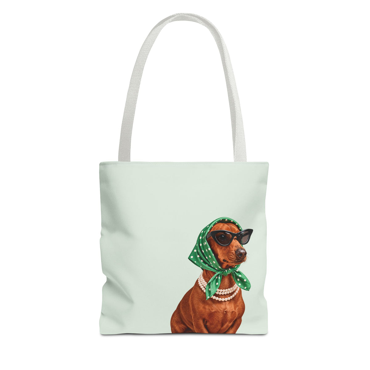 Dachshund tote bag with printed dog artwork — image 2 of 6