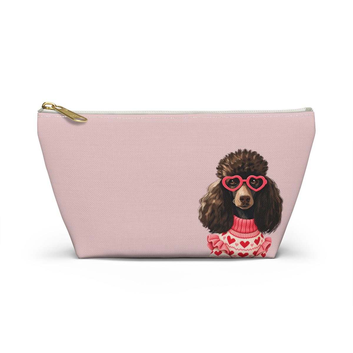 Poodle makeup pouch with printed dog artwork — image 2 of 16