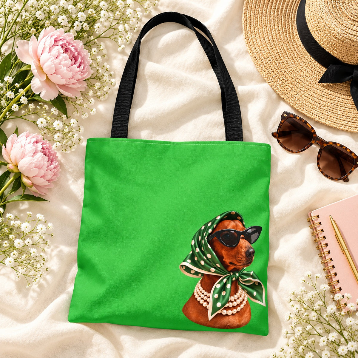 Dachshund Tote Bag, Optional Custom Name Wiener Dog Bag, Sausage Dog Mom Gift, Doxie Lover Tote, Dog Mom Gift for Her