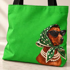 Dachshund Tote Bag, Optional Custom Name Wiener Dog Bag, Sausage Dog Mom Gift, Doxie Lover Tote, Dog Mom Gift for Her