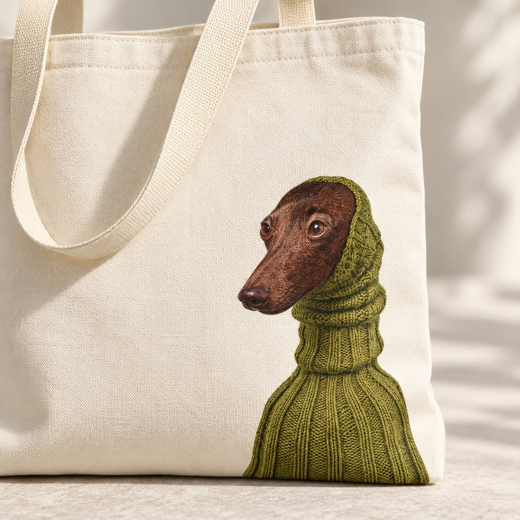 Dachshund Tote Bag, Optional Custom Name Dog Bag, Sausage Dog Gift, Wiener Dog Tote, Dachshund Mom Gift, Doxie Lover Gift