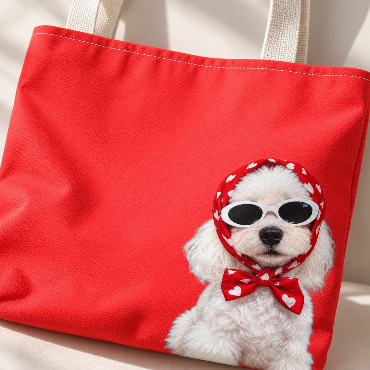 Personalized Dog Tote Bag, Custom Name Poodle Tote, Cute Dog Lover Gift, Stylish Reusable Shopper, Gift for Dog Mom