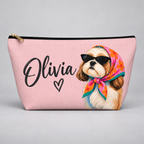 Cosmetic Bag Personalized Bridesmaid Makeup Bag, Bridal Shower Gift, Monogram Toiletry Bag, Gift for Her, Travel Bag