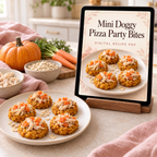 AI-generated photorealistic illustration 2 of Mini Doggy Pizza Party Bites; conceptual appearance, not a tested recipe photograph